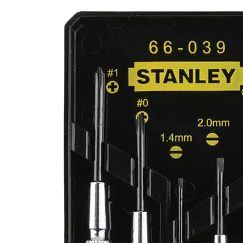 Отвертка Stanley, набор из 6 предметов, металлическая прецизионная отвертка, отвертка для отделки, многофункциональный инструмент для разборки, бытовая фурнитура, ручной инструмент 66-039