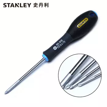 Отвертка STANLEY с трехцветной ручкой в форме риса PZ1x100 мм бытовая отвертка 65-335-14