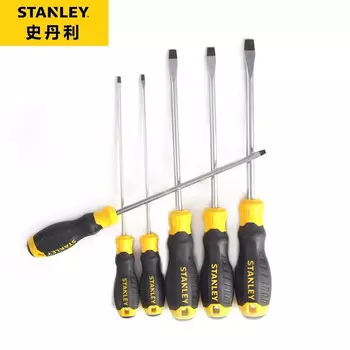 Отвертка STANLEY серии B шлицевая отвертка с пластиковой ручкой 6,5x200 мм (6 шт. в упаковке) 60-829-23