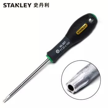 Отвертка Stanley в форме цветка с трехцветной ручкой среднего отверстия, отвертка TT25x100 мм, отвертка, инструмент для разборки и ремонта 65-397-14