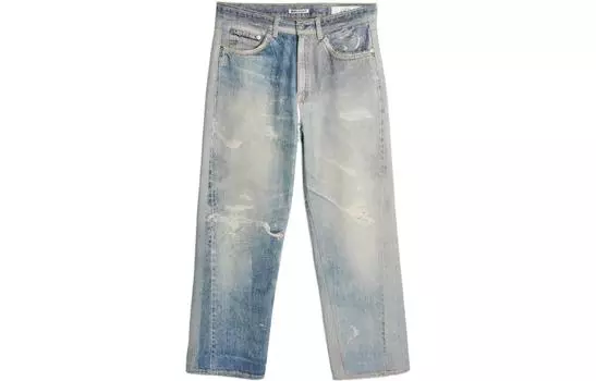 Джинсы Our Legacy Digital Print Distressed Effect, светло-синий