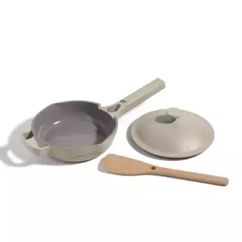 Our Place 3 шт алюминиевая керамическая антипригарная мини-сковорода Always набор кремовый, цвет Cream