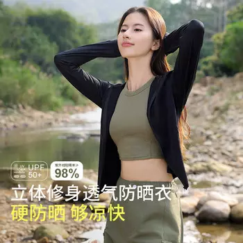 Ousen солнцезащитная одежда женская весна и лето ледяной шелк солнцезащитная одежда тонкий уличный велосипедный козырек от солнца куртка с капюшоном солнцезащитная рубашка кожаная одежда