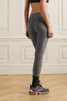 OUTDOOR VOICES леггинсы в стиле колор-блок из стрейч-джерси, серый