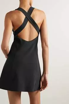 OUTDOOR VOICES теннисное платье LightSpeed с открытой спиной, черный