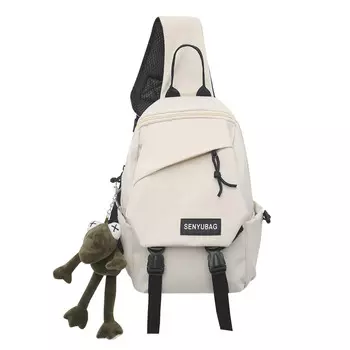 OUZIHUANG Нейлоновая сумка-слинг, обычная, унисекс, черная/черная, белая, серая/белая/зеленая, белая, оранжевая/синяя, белая, розовая