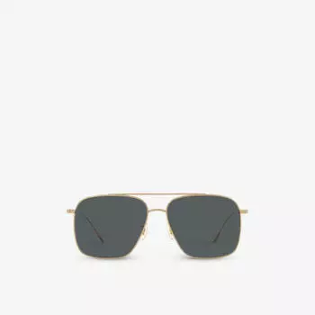 OV1320ST солнцезащитные очки Dresner в титановой оправе-авиаторе Oliver Peoples, желтый