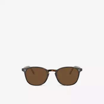 Ov53497su Финли, эсквайр солнцезащитные очки в круглой оправе Oliver Peoples, коричневый