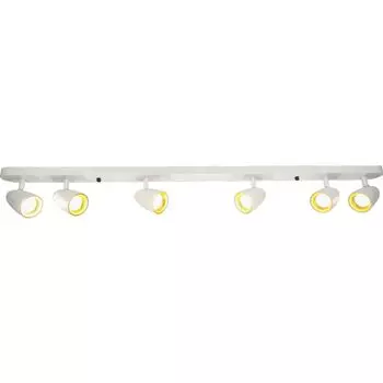 OVO 6 точечный потолочный светильник из белого золота, лента, IP20, 6xGU10, белый, золотое кольцо EDO777244 EDO