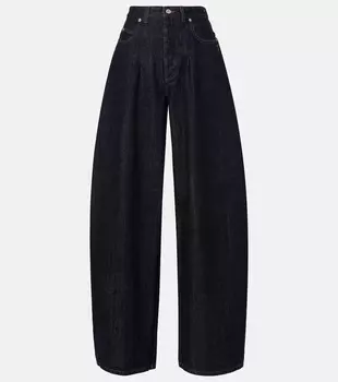 Овал De-Nmes джинсы с бочкообразными штанинами Jacquemus, Dark Navy