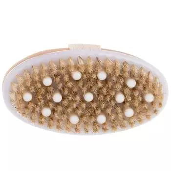 Овальная массажная щетка с щетиной и шариками, стимулирует кровообращение, расслабляет, для сухого использования, уменьшает целлюлит., Lewer