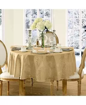 Овальная скатерть Barcelona Damask, 60 x 84 дюйма Elrene, золото