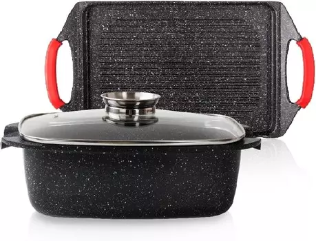 Овальная жаровня из литого под давлением алюминия из мха и камня Moss & Stone