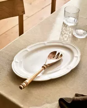 Овальное фарфоровое блюдо Zara Home, белый