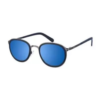 Овальные металлические солнцезащитные очки для женщин от Jossie Kypers, синий