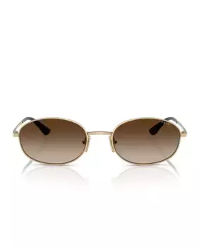 Овальные металлические женские солнцезащитные очки зеленого цвета Vogue, золото