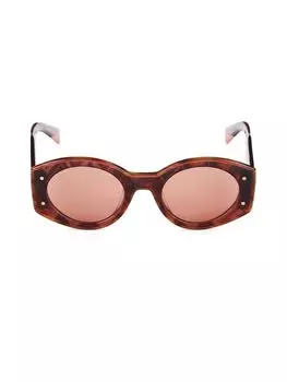 Овальные солнцезащитные очки 51MM Missoni, цвет Havana Brown