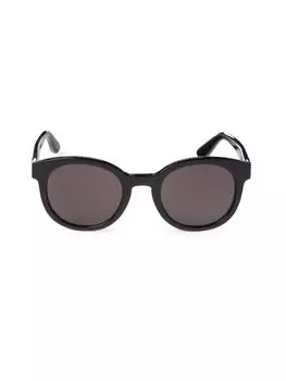 Овальные солнцезащитные очки 51MM Saint Laurent, черный
