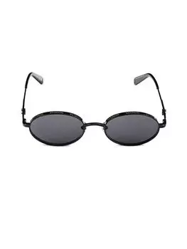 Овальные солнцезащитные очки 52MM Moncler, черный