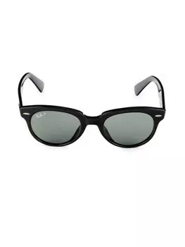 Овальные солнцезащитные очки 52MM Ray-Ban, черный