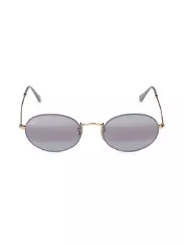 Овальные солнцезащитные очки 54MM Ray-Ban, цвет Gold Grey