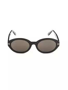 Овальные солнцезащитные очки 55MM Tom Ford, черный