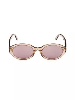 Овальные солнцезащитные очки 55MM Tom Ford, розовый