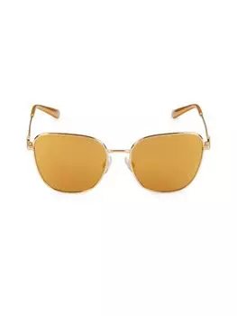 Овальные солнцезащитные очки 56MM Dolce&Gabbana, золото