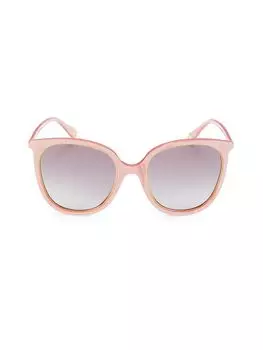 Овальные солнцезащитные очки 56MM Gucci, розовый