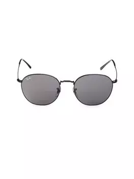 Овальные солнцезащитные очки 56MM Ray-Ban, черный