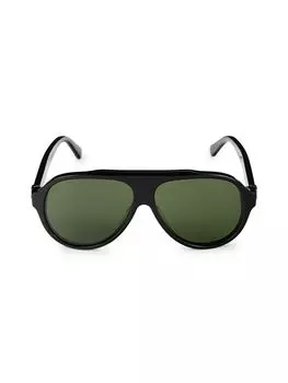Овальные солнцезащитные очки 59MM Moncler, черный