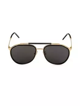 Овальные солнцезащитные очки-авиаторы 57MM Dolce&Gabbana, цвет Gold Black