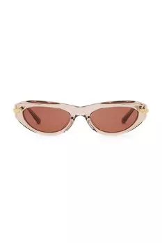 Овальные солнцезащитные очки Bottega Veneta, brown