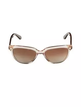 Овальные солнцезащитные очки Cayenne 54MM Kate Spade New York, коричневый