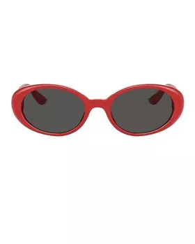Овальные солнцезащитные очки Dolce & Gabbana, красный