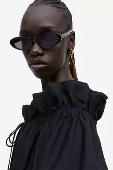 Овальные солнцезащитные очки H&M, черный