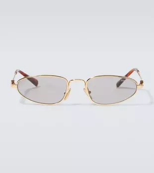 Овальные солнцезащитные очки Logo Miu Miu