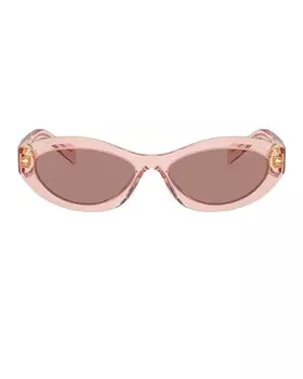 Овальные солнцезащитные очки Prada, розовый