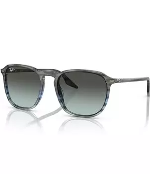 Овальные солнцезащитные очки Ray-Ban унисекс Rb2203 55 мм в полоску, серый