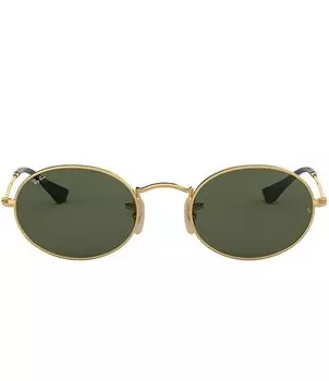 Овальные солнцезащитные очки Ray-Ban унисекс 0RB3547N 48 мм, золотой