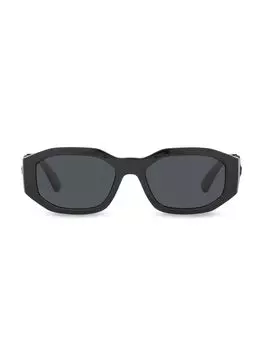 Овальные солнцезащитные очки с декором Medusa 53MM Versace, серый