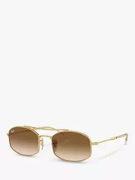 Овальные солнцезащитные очки унисекс rb3719 Ray-Ban, цвет Arista Gold/Brown Gradient