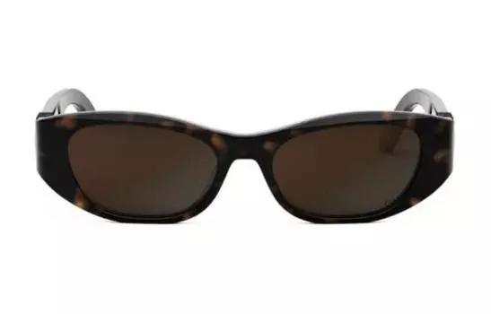 Овальные солнцезащитные очки унисекс в черепаховой оправе DIOR