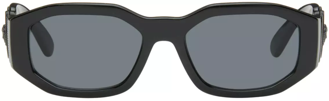 Овальные солнцезащитные очки Versace, черный