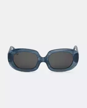 Овальные женские солнцезащитные очки из коричневого ацетата Mr. Boho, синий