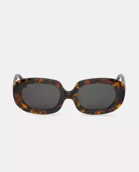 Овальные женские солнцезащитные очки из коричневого ацетата Mr. Boho, коричневый