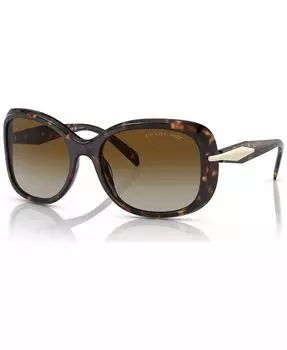 Овальные женские солнцезащитные очки, PR 04ZS PRADA, коричневый