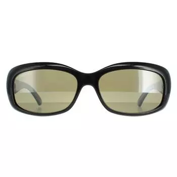 Овальный блестящий черный минерал поляризованный зеленый 555 нм Bianca Serengeti, черный