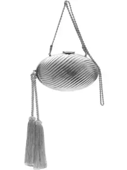 Овальный клатч Isla, серебяный