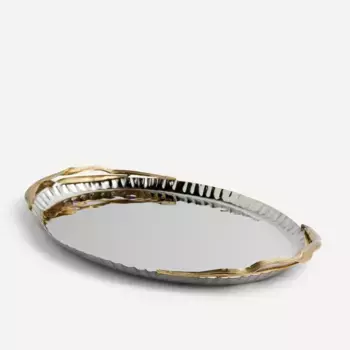 Овальный металлический декоративный поднос Corn El Corte Ingls, серебро